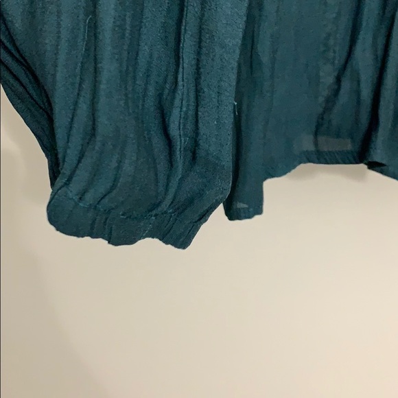 🤑HAUTE MONDE turquoise long sleeved blouse - Picture 6 of 8